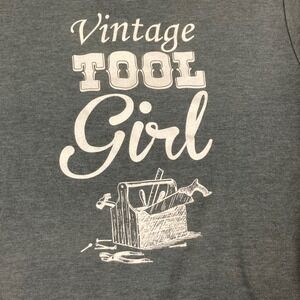 " Vintage Tool Girl" Gildan Premium Cotton Home Depot Polo Shirt Size L Charcoal